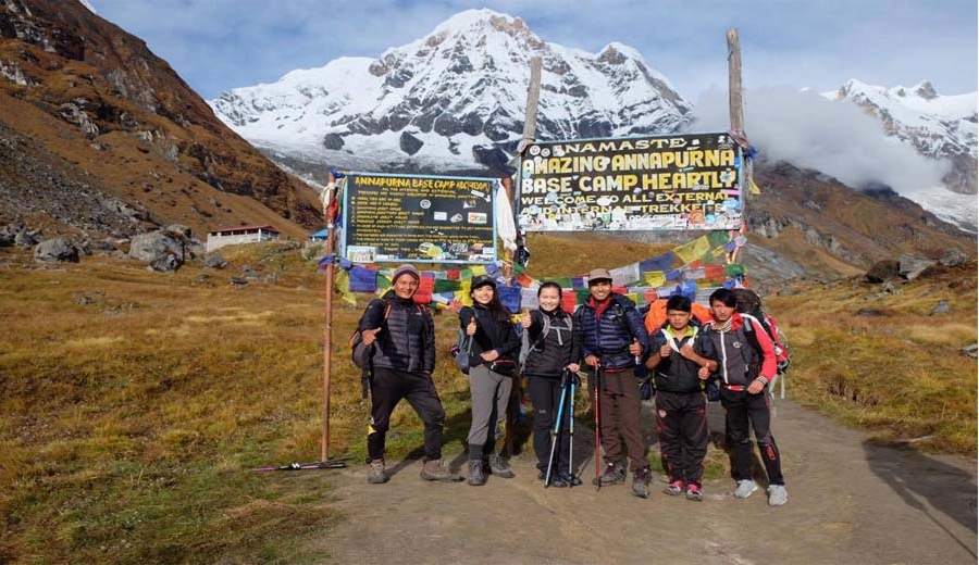 Group Picture at Annapurna Base Camp